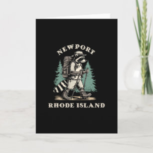 Cute Newport Rhode Island Hiking Trail Adventure R Card