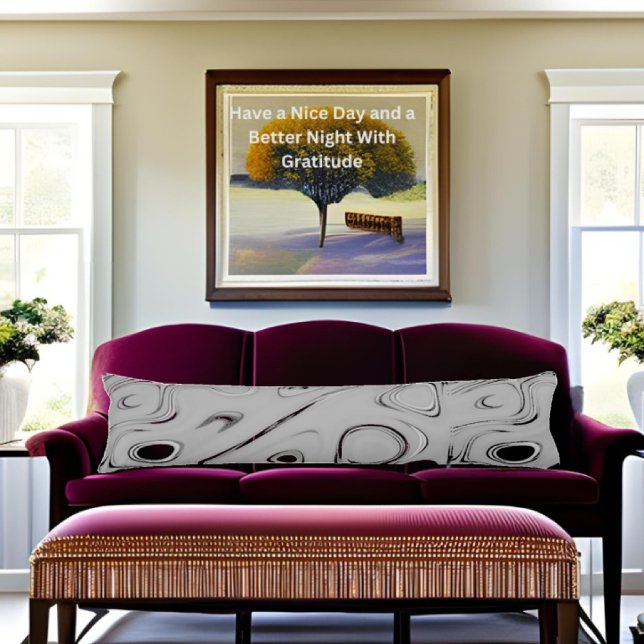 Cute nice and lovely Ash grey pattern art design Body Cushion (Creator Uploaded)