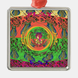 Cute Nice & Lovely Floral Motif Art Print Design Metal Tree Decoration