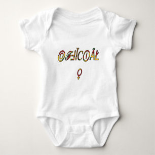 Cute Nice & Lovely Official Female Colourful Text Baby Bodysuit