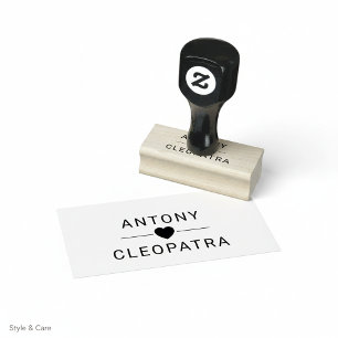 Cute Nickname Pair Rubber Stamp for Custom Letters
