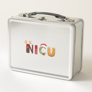 Cute NICU Christmas design Metal Lunch Box