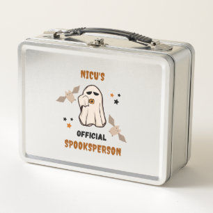 Cute NICU Halloween NICU official spooksperson Metal Lunch Box