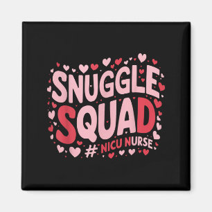 Cute Nicu Nurse Valentines Day Snuggle Squad Neona Magnet