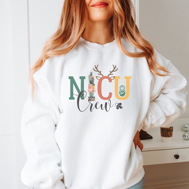 Cute NICU PICU Crew Christmas Gift Present Fun Sweatshirt (Creator Uploaded)