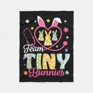 Cute Nicu Picu Landd Nurse Easter Day Stethoscope Fleece Blanket