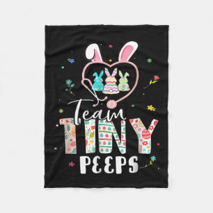 Cute Nicu Picu Landd Nurse Easter Day Stethoscope  Fleece Blanket