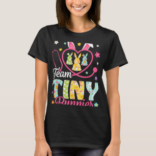 Cute Nicu Picu Landd Nurse Easter Day Stethoscope T-Shirt