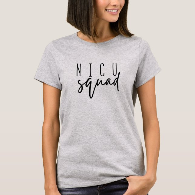 Cute NICU Squad T-Shirt Newborn Neonatal Nurse Gif (Front)