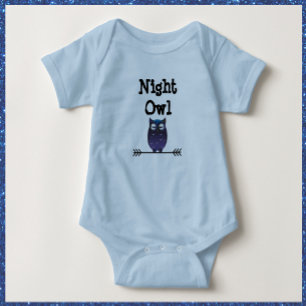 Cute Night Owl Bodysuit for Babies