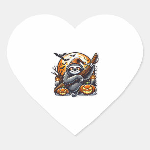 Cute Night Sloth Halloween Classic T-Shirt Heart Sticker