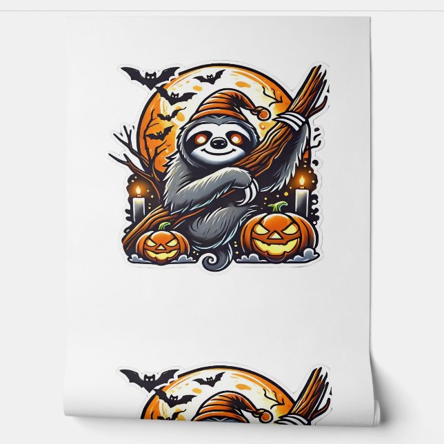 Cute Night Sloth Halloween Classic T-Shirt Wallpaper (Unrolling)