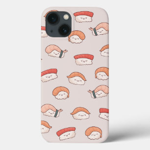 Cute Nigiri Sushi Seamless Pattern iPhone 13 Case