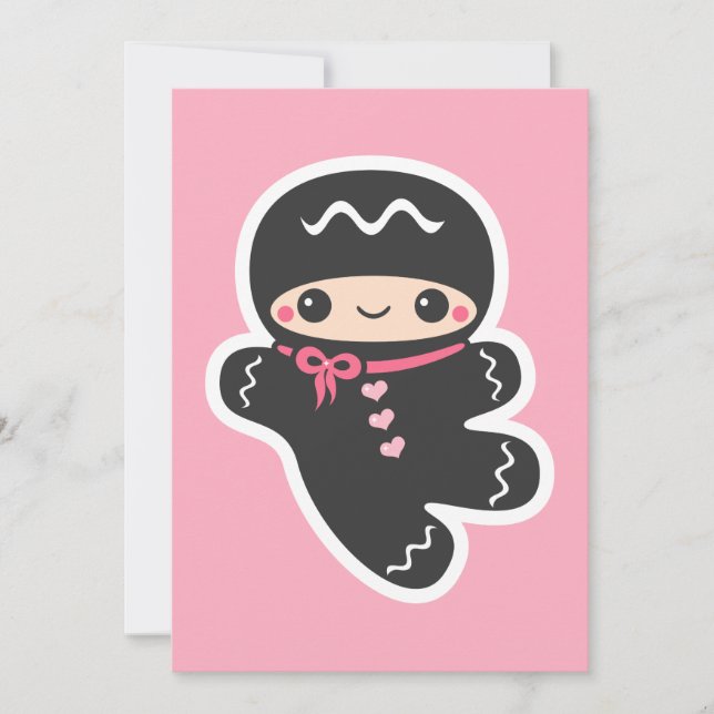 Cute Ninja Baby Shower Invitations (Front)