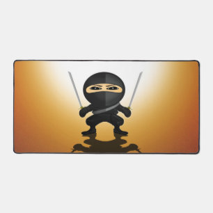 Cute Ninja Boy Anime Gamer Desk Mat Katana Warrior