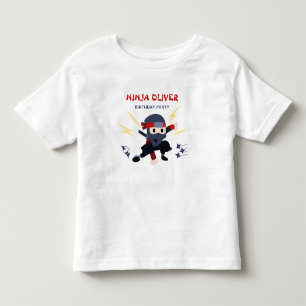 Cute Ninja Karate Birthday Kids Toddler T-Shirt