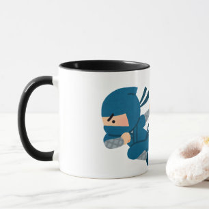 Cute Ninja Mug Funny Cartoon Ninja Coffee Mug