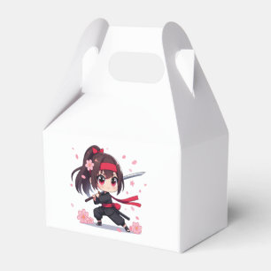 Cute ninja warrior blossom girl favour box