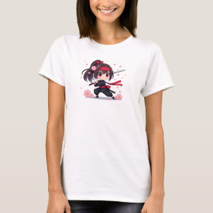 Cute ninja warrior blossom girl T-Shirt