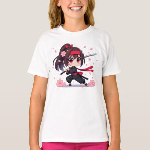 Cute ninja warrior blossom girl T-Shirt