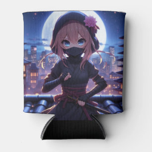 Cute ninja warrior girl can cooler