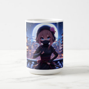 Cute ninja warrior girl coffee mug