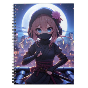 Cute ninja warrior girl  notebook