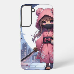 Cute ninja warrior girl & teddy samsung galaxy case