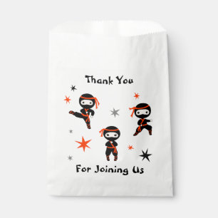 Cute Ninja Warrior Kids Birthday Favour Bags