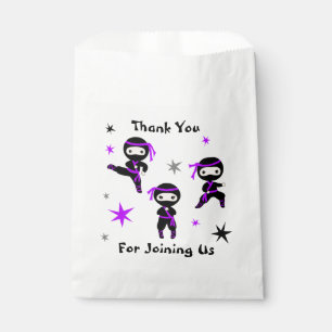 Cute Ninja Warrior Kids Birthday Party Favor Favour Bags