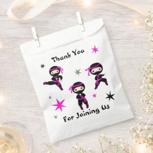 Cute Ninja Warrior Kids Birthday Party Favour Favo Bags