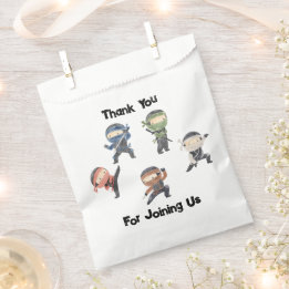 Cute Ninja Warrior Kids Birthday Party Favour Favo Bags