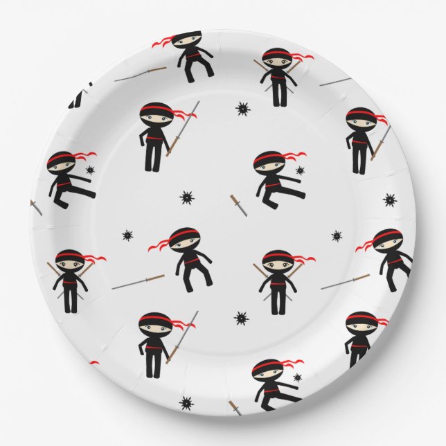 Cute Ninjas Paper Plate (Front)