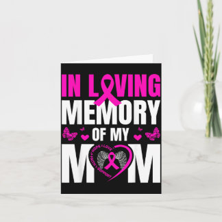 Cute nk In Memory Of Mum Breast Cancer Awareness Card