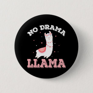 Cute No Drama Llama 6 Cm Round Badge
