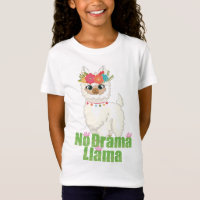 Cute No Drama Llama With Floral Crown