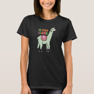 Cute No Prob Llama Rainbow Animal Retro Vintage T-Shirt
