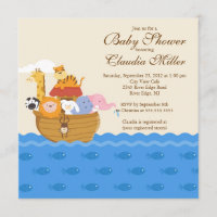 Cute Noah"s Ark Baby Girl or Baby Boy Shower