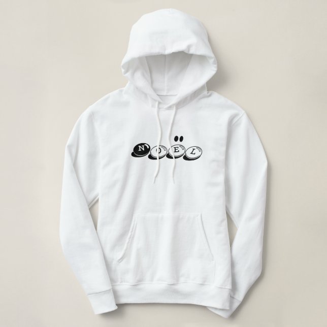 Cute Noel Scripted Christmas Women Hoodie (Design Front)