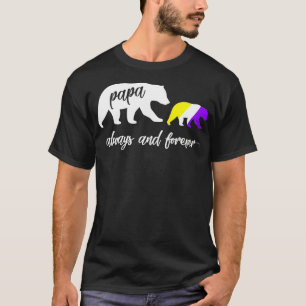 Cute Nonbinary Papa Bear Gift  T-Shirt