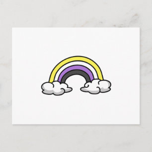 Cute Nonbinary Rainbow Postcard
