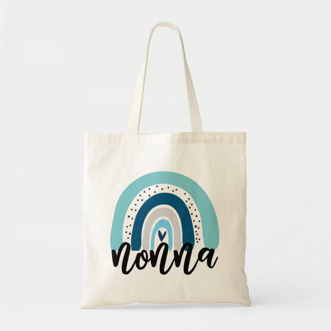 Cute Nonna Rainbow Tote Bag (Front)