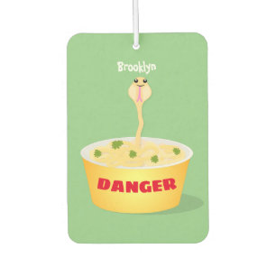 Cute noodles snake cartoon illustration humour car air freshener