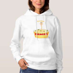 Cute noodles snake cartoon illustration humour hoodie