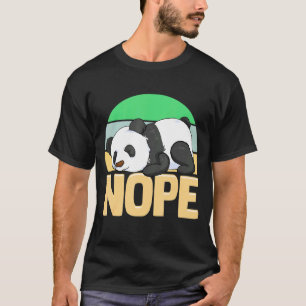 Cute Nope Sleepy Napping Lazy Panda T-Shirt