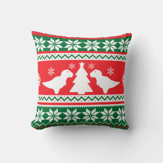 Cute Nordic Fair Isle T-Rex Dinosaurs Sweater Cushion