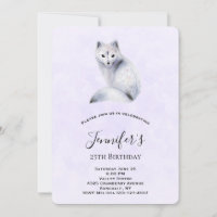 Cute Nordic Fox with Floral Designs Birthday