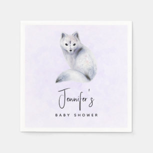 Cute Nordic Fox with Floral Markings Event Napkin