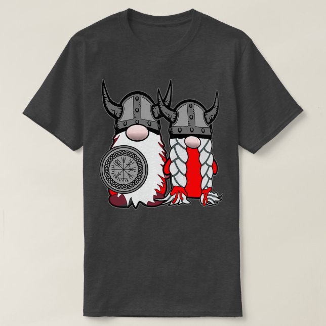 Cute Nordic Gnomes Viking Tomte Couple Scandinavia T-Shirt (Design Front)