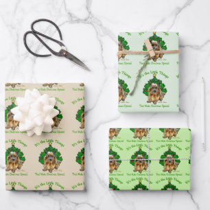 Cute Norwich Terrier Christmas Wrapping Paper Sheet